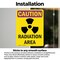 Signmission Radiation & Laser Sign, 10 in H x 7 in W, Vinyl Decal, Rectangle OS-2PACK-CR-D-710-V-10255 - alternate 2